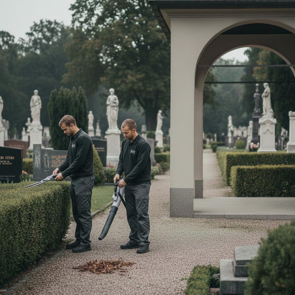 Area cimiteriale curata e manutenuta